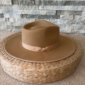 Lack Of Color Camel Wide-Brim Fedora